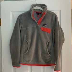 Patagonia Grey T Snap Pullover Fleece